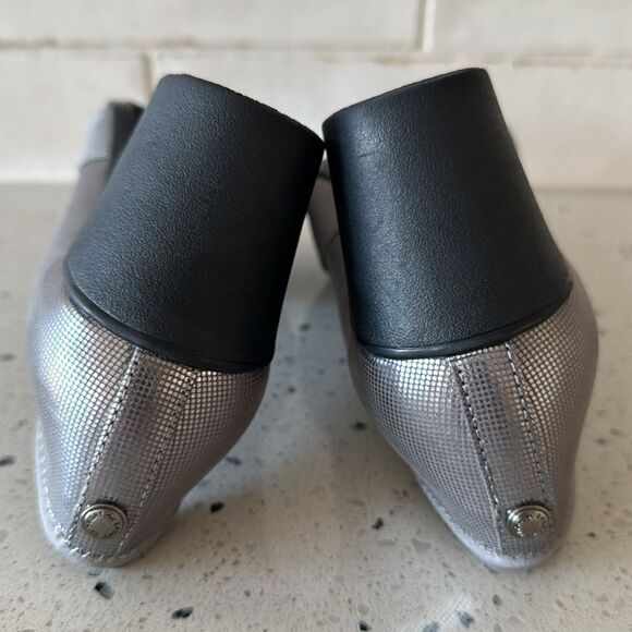 Anne Klein AK Sport Violetta Gray Coated Textile Block Heel Pumps Shoes Size 8M - Picture 11 of 12